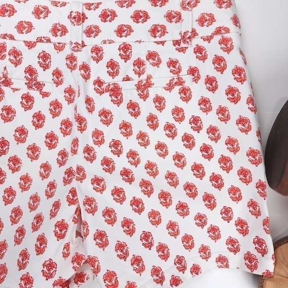 New Loft The Riviera Short White Red Sz 4 Petite - Picture 8 of 15